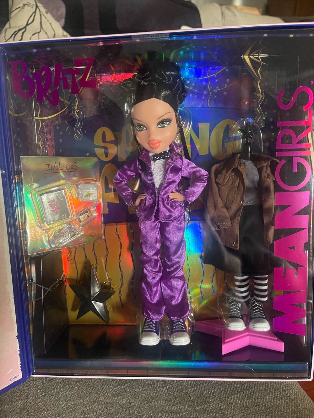Bratz Spring Fling Purple Fashion Doll - Purple Outfit with Extra Look